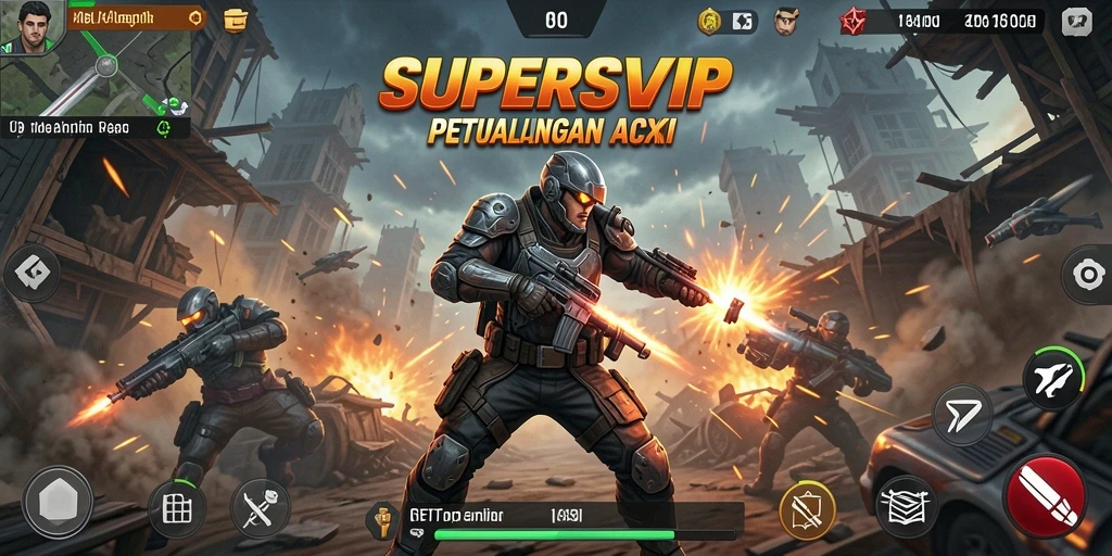 Tampilan gameplay SUPERSVIP yang seru dan penuh aksi.